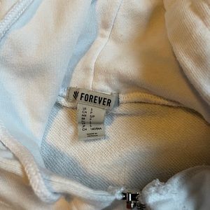 Forever 21-cropped zip up jacket